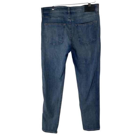 Express Mens Hyper Stretch Athletic Slim Jeans 31x32 Denim Blue - Picture 2 of 11